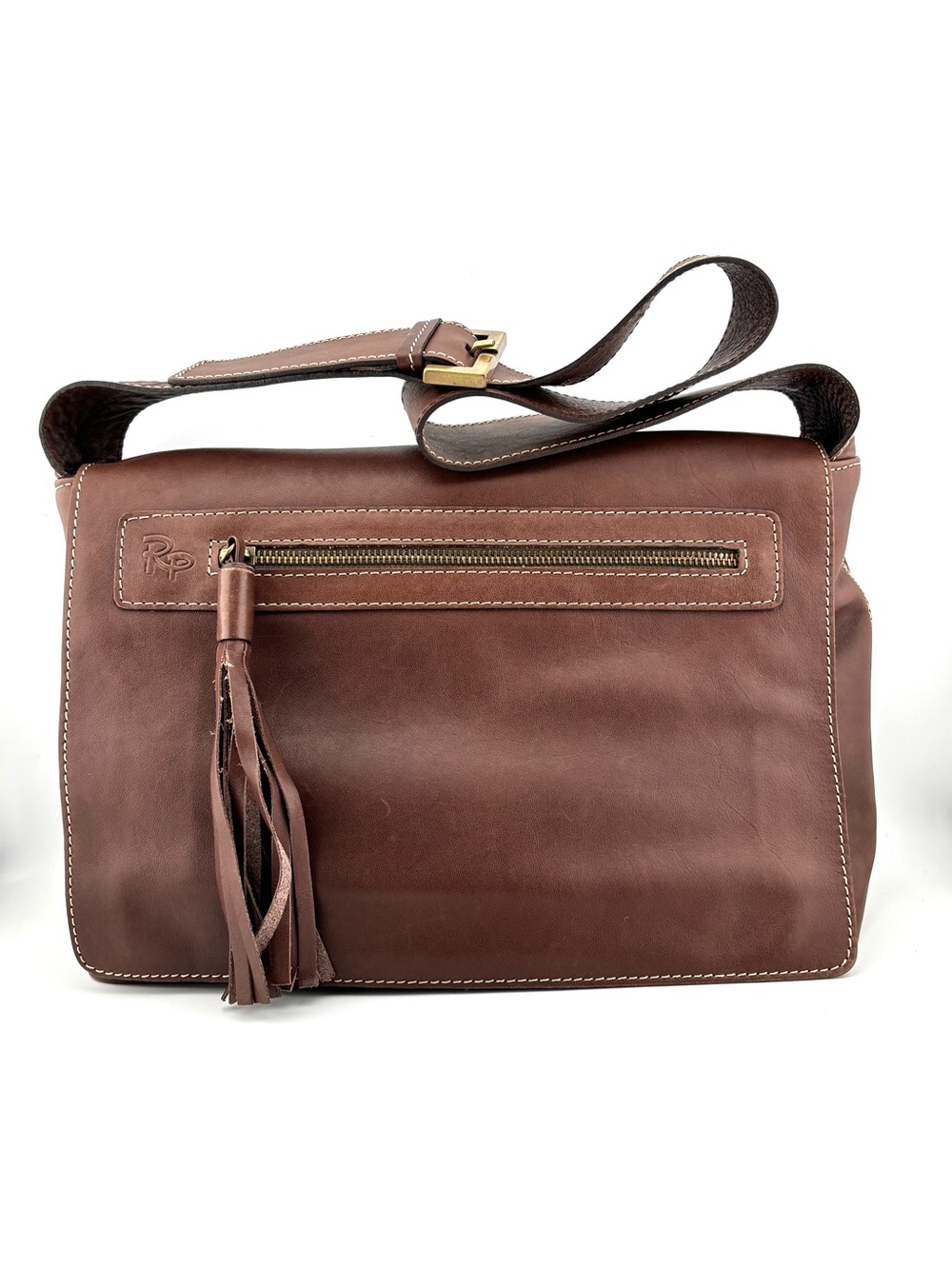 Robert Pietri Brown Leather Shoulder Bag